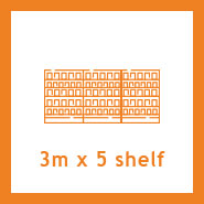 3m x 5 Shelf