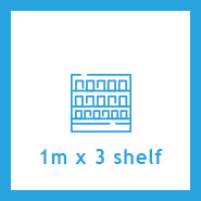 1m x 3 Shelf